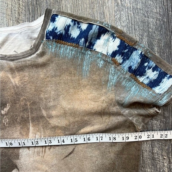 Verdette Premium Collection Cotton T Shirt with Yarn Denim Features Size Medium - Picture 14 of 14